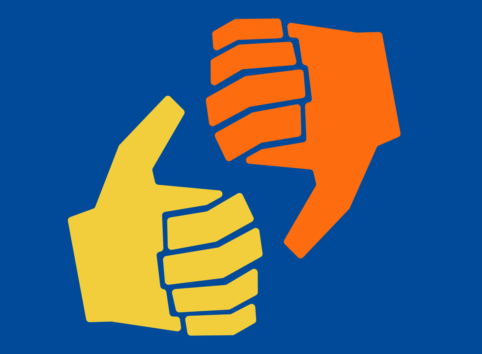 Logical Logo with Thumbs Up and Down