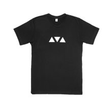 Load image into Gallery viewer, Black t shirt with 3 white triangles
