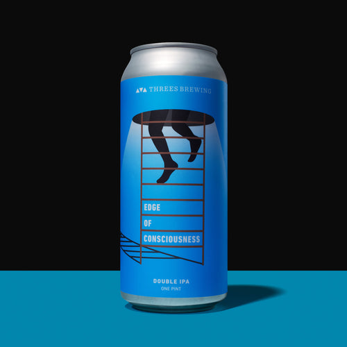 can of beer with blue and black background