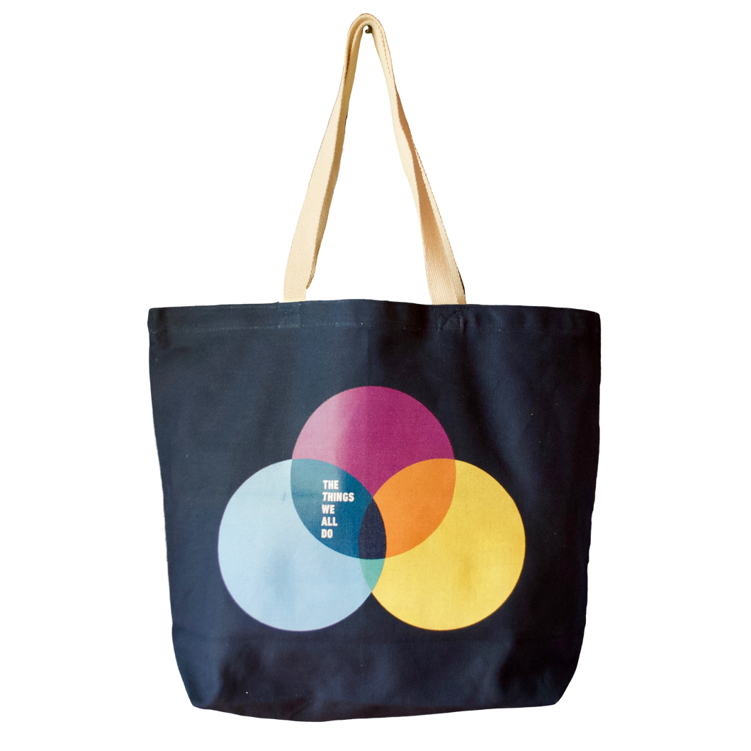 Tote bag that says 